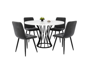 Ensemble table rond(e)  4 chaise(s)  <strong></strong> <strong></strong> 
