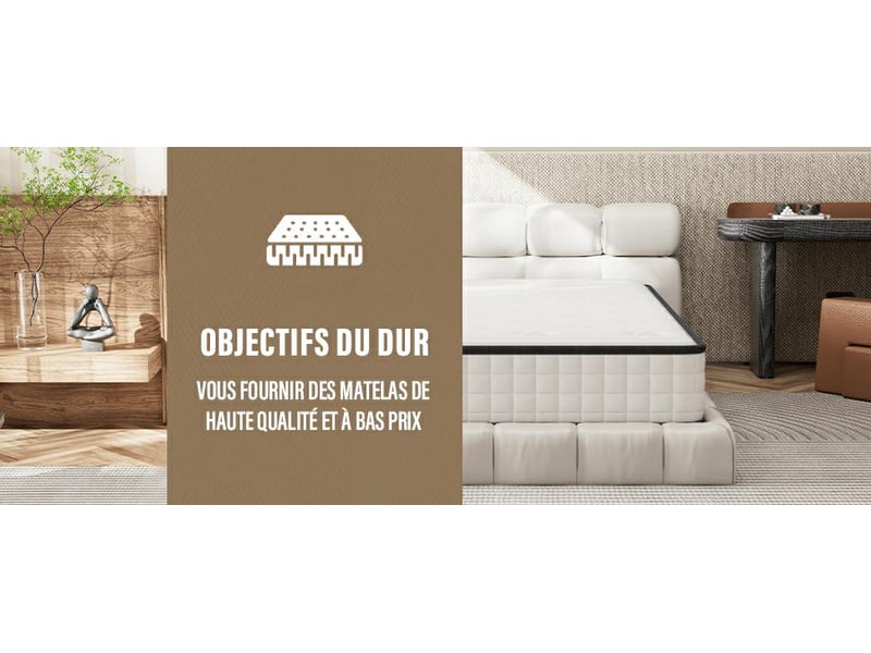  Matelas en mousse à mémoire de forme 90x190 cm, 25 cm épaisseur  - Conforama B