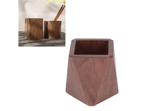 Pot à crayons en bois de noyer noir, fait à la main, exquis, peu encombrant, multifonctionnel, tasse pour