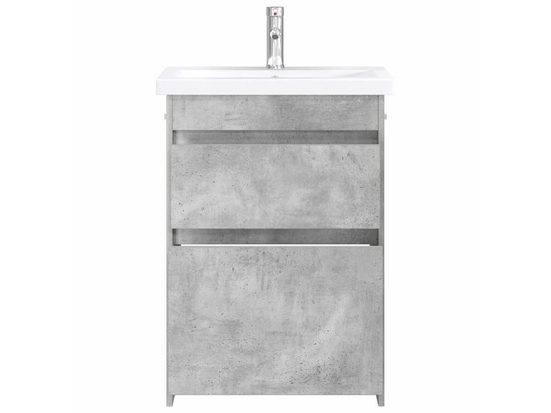  Ensemble de mobilier de salle de bain gris béton shl6697  - Conforama C