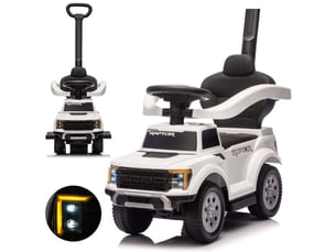 Porteur milly mally ford f-150 3 en 1 blanc - avec canne de guidage