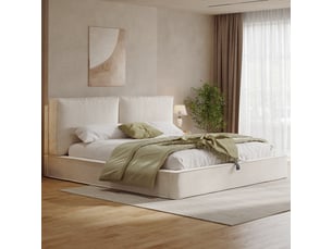 Lit coffre 180x200 cm   Fay Lum coloris beige