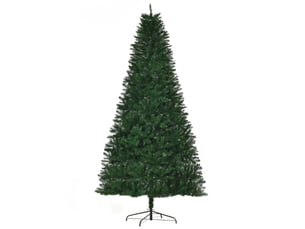 Sapin de noël artificiel imitation nordmann 1499 branches réalistes structure stable en pvc et métal vert