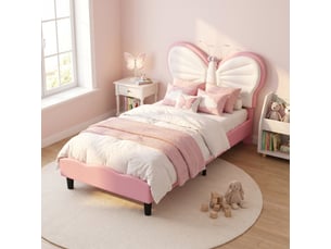 Lit simple 90x190 cm <strong>Lonelyo</strong> <strong></strong> coloris rose