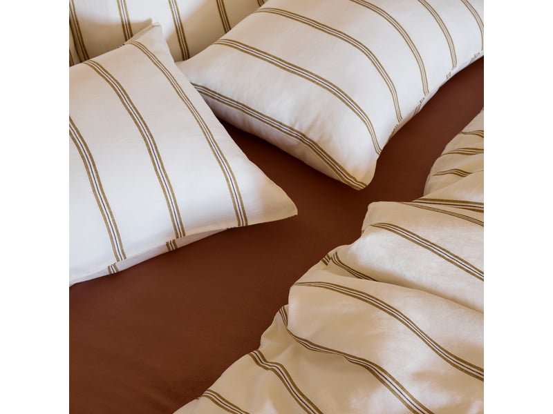 Housse de couette en jacquard rayé ugolin 25151 - Conforama B