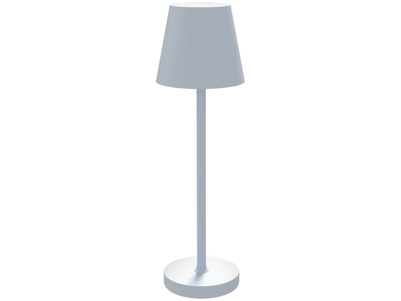  Lampe de chevet led sans fil, lampe de table rechargeable usb-c, 3 couleurs, ø 11,2 x 36,5 cm, grise  - Conforama A