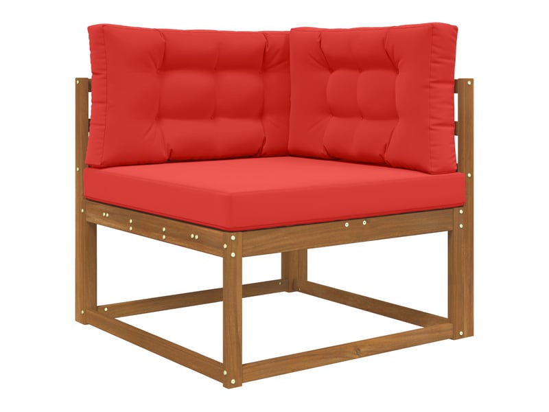  Coussin de canapé d'extérieur, coussin de chaise polyester rouge 80 x 80 cm cf54159  - Conforama C