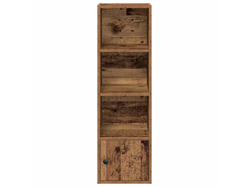  Bibliothèque, meuble de rangement salon vieux bois 31x24x102 cm bois d'ingénierie  - Conforama E