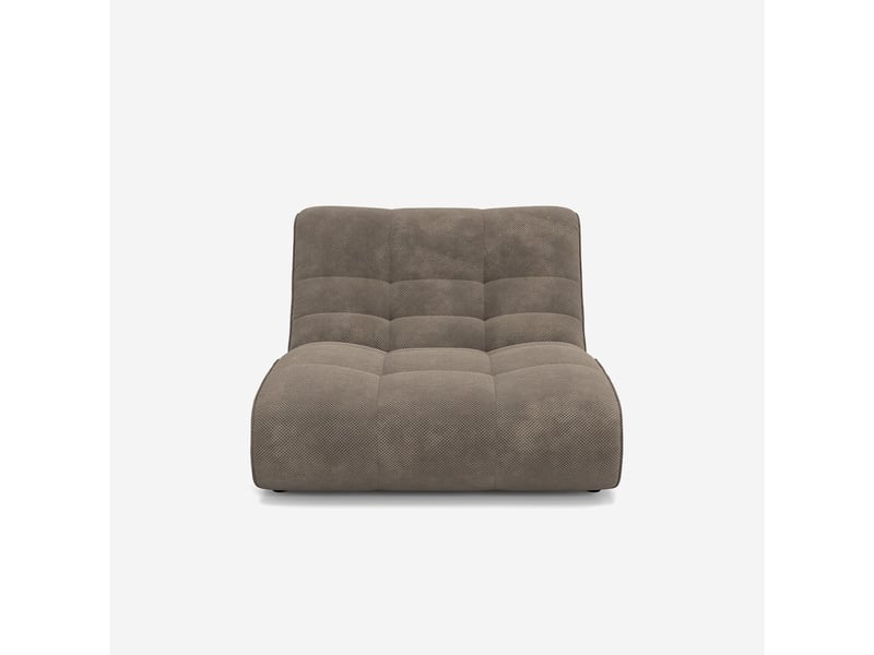  Canapé d'angle modulaire en velours matelassé design gardena - marron  - Conforama C