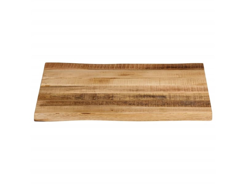  Dessus de table, plateau de table bord vivant 60x60x2,5 cm bois de manguier brut  - Conforama C