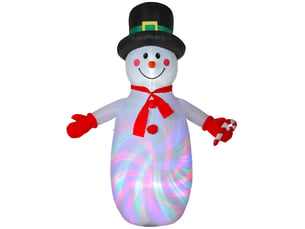 Bonhomme de neige gonflable de noël, 240 cm, décoration gonflables de noël avec lumières led, 177x78x240cm, multicolore