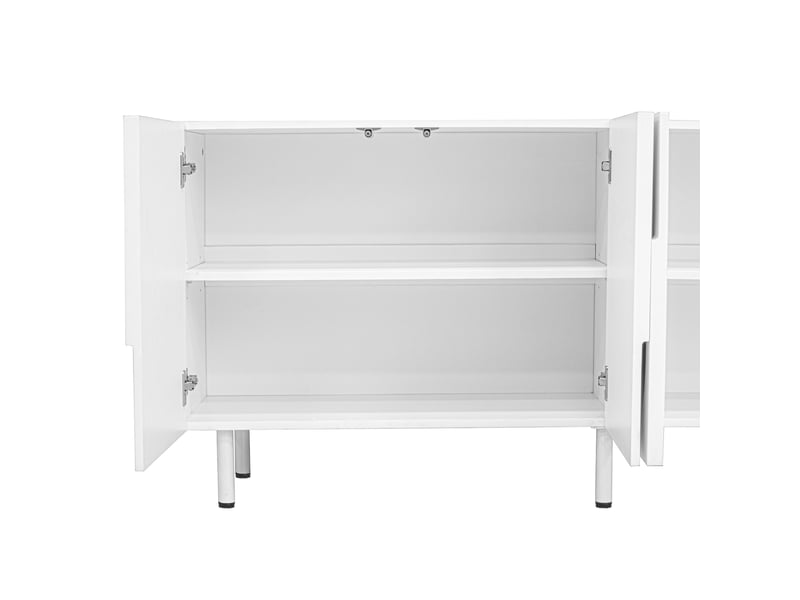  Buffet avec rangement et fermeture douce pour salle à manger en mdf 160×38,5×70 cm blanc  - Conforama D