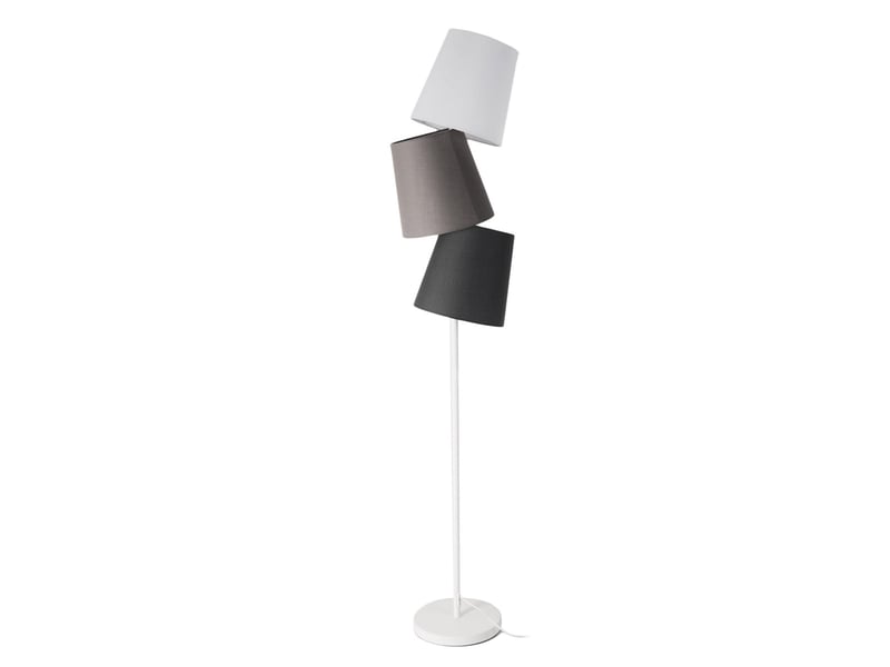 Lampadaire moderne 3 lumières en métal et tissu alma colours  - Conforama A