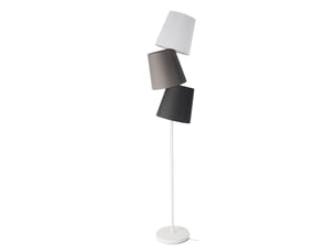 Lampadaire moderne 3 lumières en métal et tissu alma colours