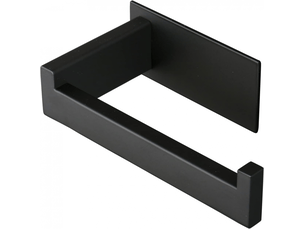 Porte-papier toilette auto-adhésif, porte-papier toilette en acier inoxydable, sans perçage (1 pièce, noir)