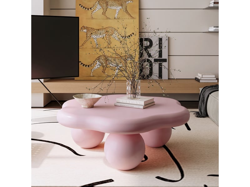 Table basse ronde 79 x 79 cm en mdf et métal - Conforama D