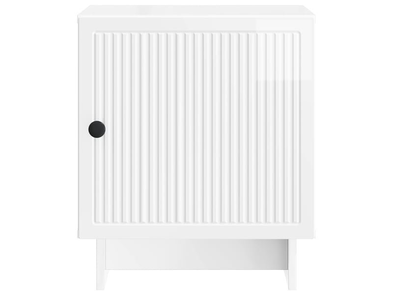  Table de chevet - cabinet de chevet - table de nuit blanc brillant 43 x 34,5 x 50 cm  - Conforama D