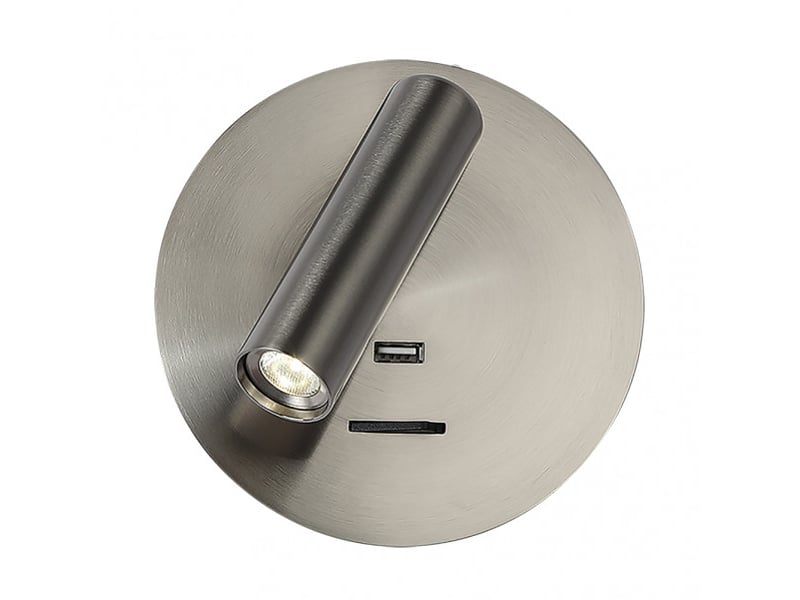  Applique murale fabrilamp giotto nickel led intégrée 3 w 150 lm 4000 k 14x14x12 cm 171561R03 - Conforama C
