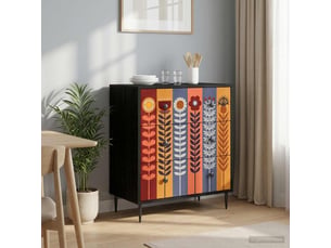 Commode 1 tiroir(s)    <strong></strong> <strong></strong> coloris noir largeur 66 cm