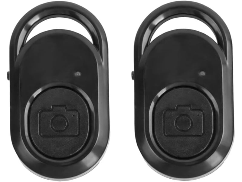 Paire de télécommandes bluetooth pour selfies et appareils photo, déclencheur sans fil compatible avec iphone et android - Conforama A