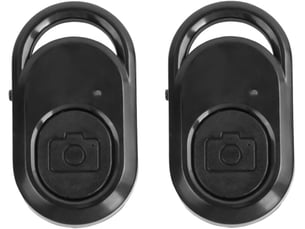 Paire de télécommandes bluetooth pour selfies et appareils photo, déclencheur sans fil compatible avec iphone et android