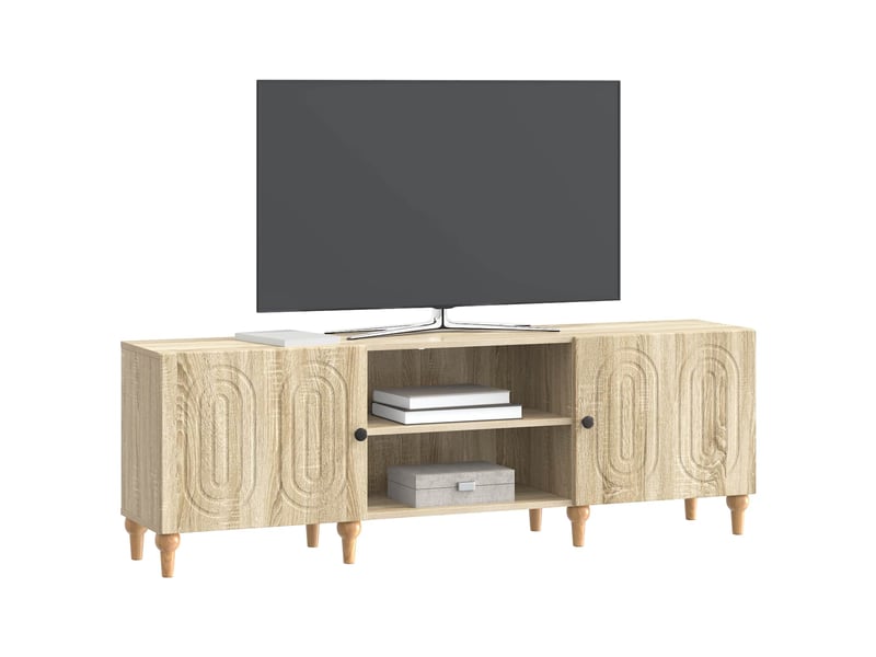  Meuble tv - banc tv - meuble de rangement 150 x 31 x 50 cm chêne sonoma bois d'ingénierie  - Conforama C