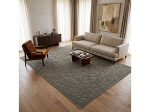 Tapis vintage oriental à relief vert 160x230