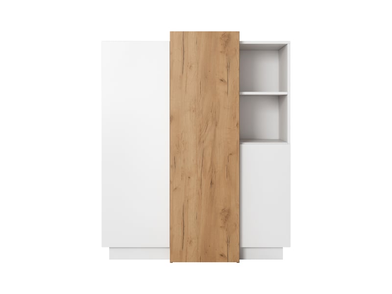  Crédence gasima, enfilade 8 étagères, 100x45x134h cm blanc Gasima - Conforama E