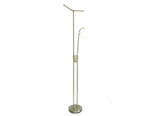 Lampadaire fabrilamp betelgeuse led intégrée coloris cuir 180 x 25,5 x 25,5 cm
