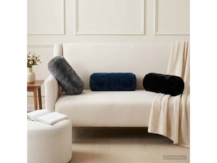 Lot de 6 housses de coussin heerlen gris foncé ø 15 x 40 cm cf49642