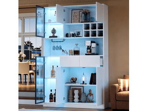 Vitrine coloris blanc <strong>DESMIU</strong> <strong></strong> - 120 cmx200 cm