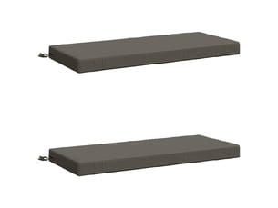 Lot de 2 coussins de banc, coussins d'assise soest 100 % polyester gris cf57247