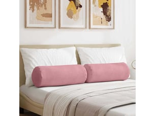 Lot de 2 coussins d'accent, coussins décoratifs, coussins lombaires rose ø 25 x 70 cm cf56750