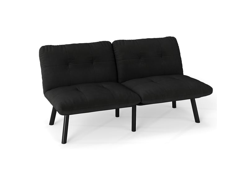  Canapé convertible, canapé-lit, 2 places, noir, pliable, design moderne, mobilier pour espace de vie, pour salon et séjour  - Conforama E