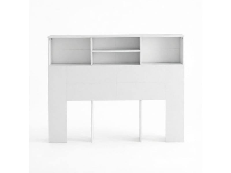 Tête de lit 140 cm avec rangement, 4 compartiments ouverts pour chambre - Conforama A