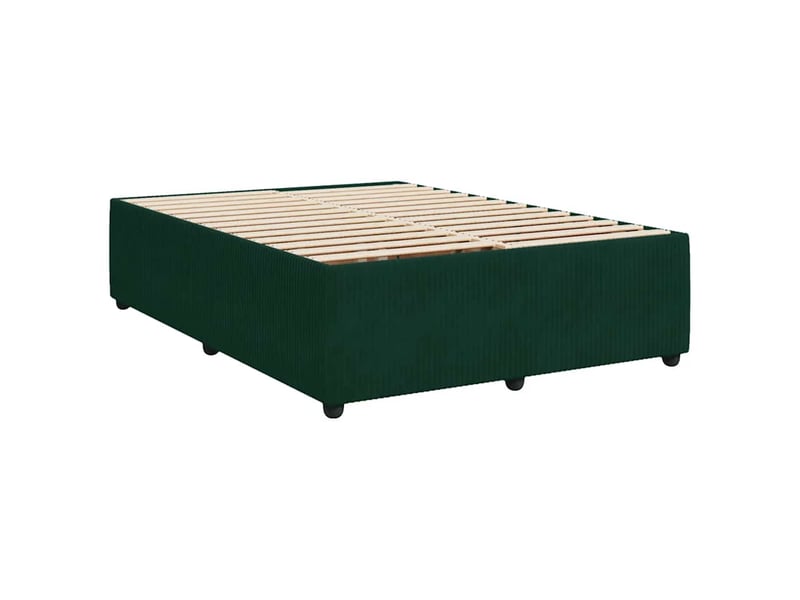  Lit double- lit adulte -  cadre de lit sans matelas vert foncé 160x200 cm velours  - Conforama B