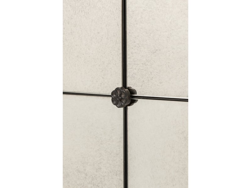  Miroir mural carré antique orson 90cm noir  - Conforama B