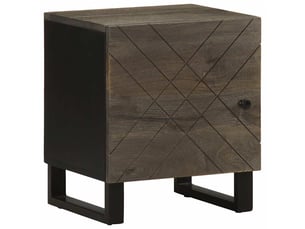 Lot de 2 tables de chevet - cabinet de chevet - table de nuit noir 40x33x46 cm bois de manguier solide