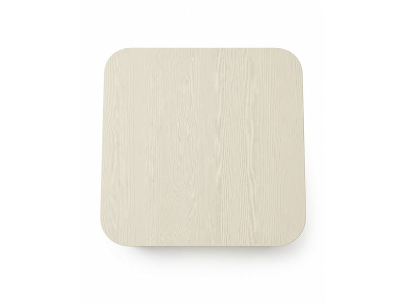 Table basse carrée 75x75x35 cm – beige crème – rangement caché à abattant et style moderne gain de place - Conforama E