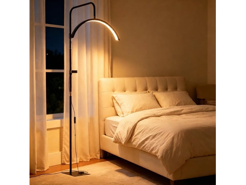  Lampadaire led 77,5x20,5x186 cm réglable métal noir  - Conforama D