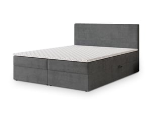Lit avec rangement 180x200 cm <strong>MASSENO</strong> <strong></strong> coloris gris