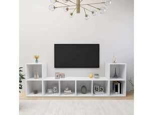 Meuble tv coloris blanc  <strong></strong>  <strong></strong>