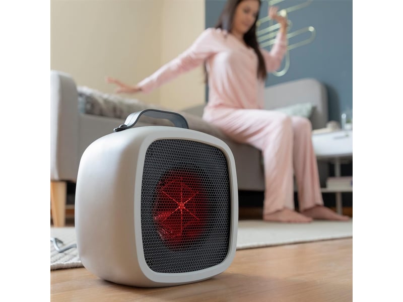Chauffage électrique portable blanc 14*14*10cm 1 pièce chauffage rapide et confortable adapté à la maison et au travail - 14 x 14 x 10 cm - Conforama E