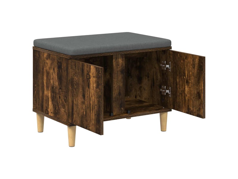  Banc d'entrée, banc interieur avec coussin chêne fumé 60x38x46 cm shl60343  - Conforama E