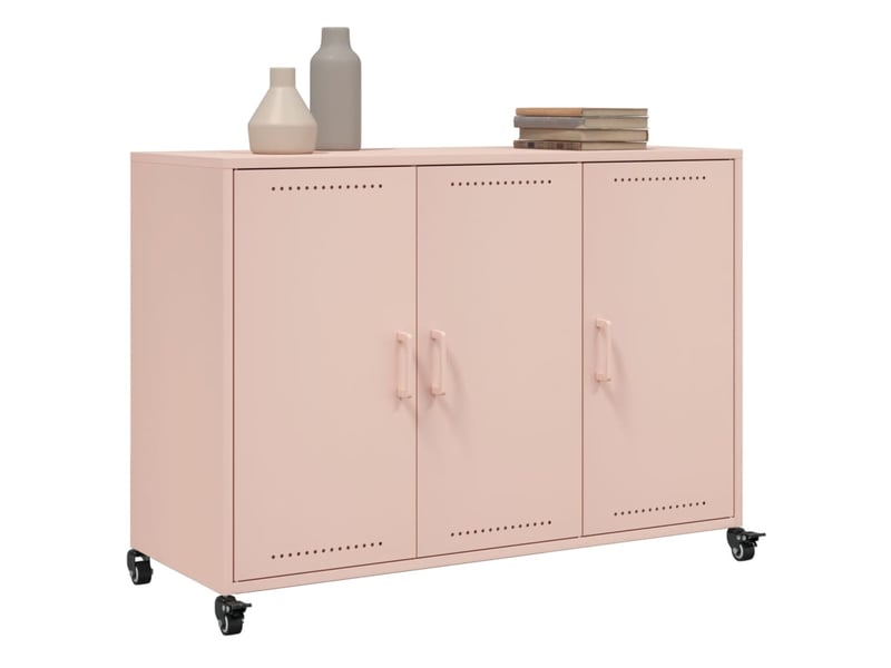  Buffet - bahut - meuble de rangement rose 100,5x39x72 cm acier  - Conforama D
