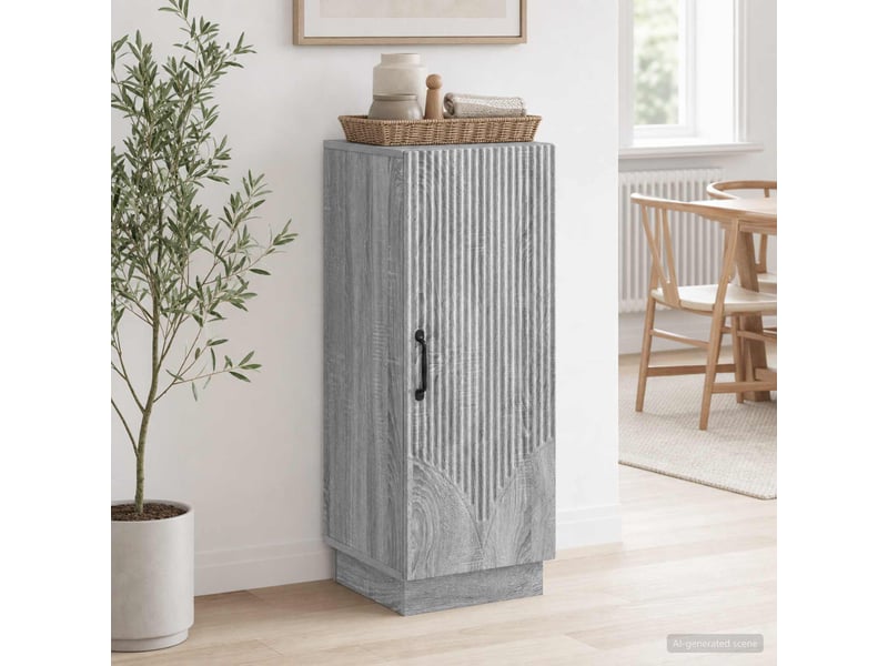  Buffet - bahut - meuble de rangement sonoma gris 33 x 34,5 x 87 cm bois d'ingénierie  - Conforama B