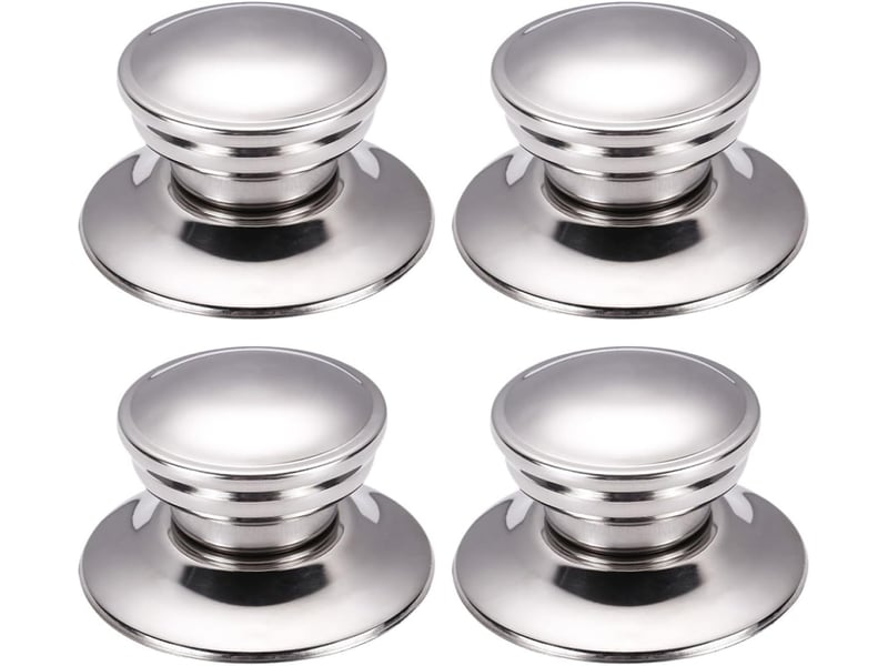  Boutons de couvercle de casserole 4 pièces en acier inoxydable, poignées universelles, faciles à installer, adaptées cuisine familiale none - Conforama A