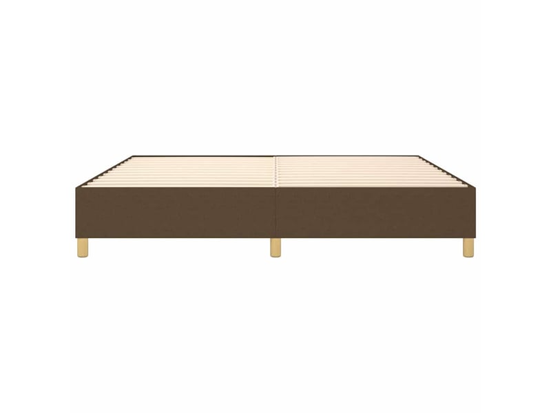 Lit double- lit adulte -  cadre de lit à lattes marron foncé 200x200 cm tissu  - Conforama D