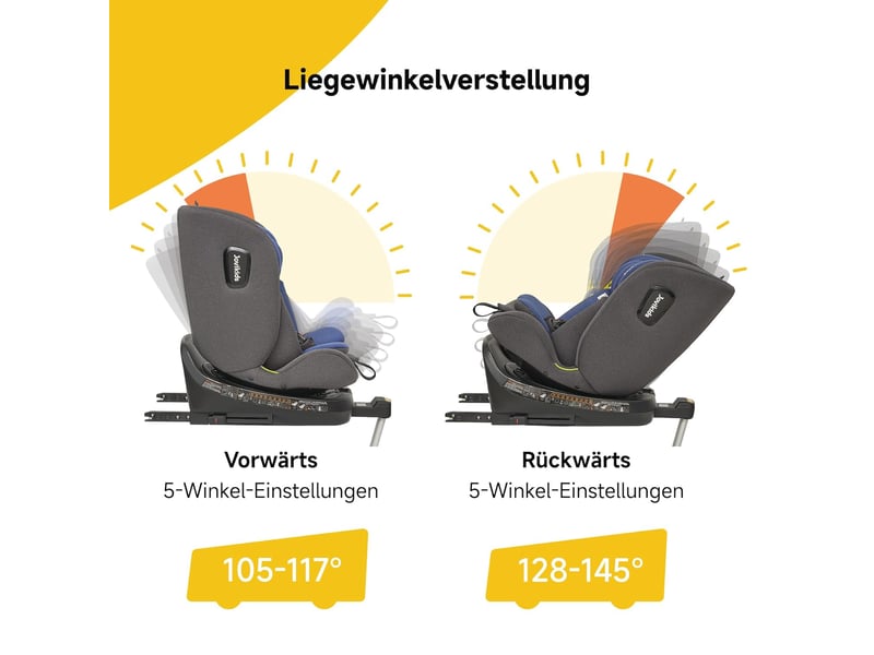 Siège auto bébé jovikids i-size r129 isofix bleu, pivotant 360°, 40-150 cm - Conforama D