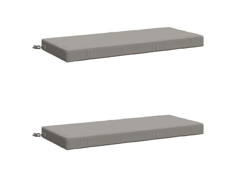  Lot de 2 coussins de banc, coussins d'assise soest 100 % polyester gris cf56806  - Conforama A